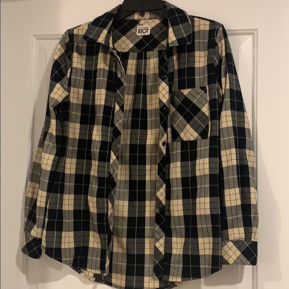 Sub_Urban Riot Flannel Button Down - Picture 2 of 5